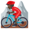 Person Mountain Biking - Black emoji on Emojione